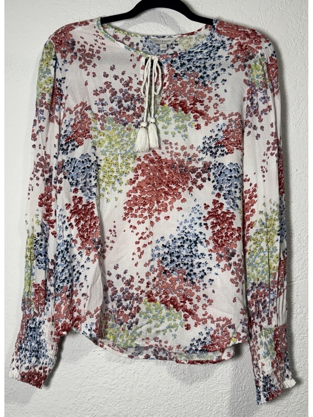 LUCKY BRAND Women's Blouse Floral Print SIZE LARGE